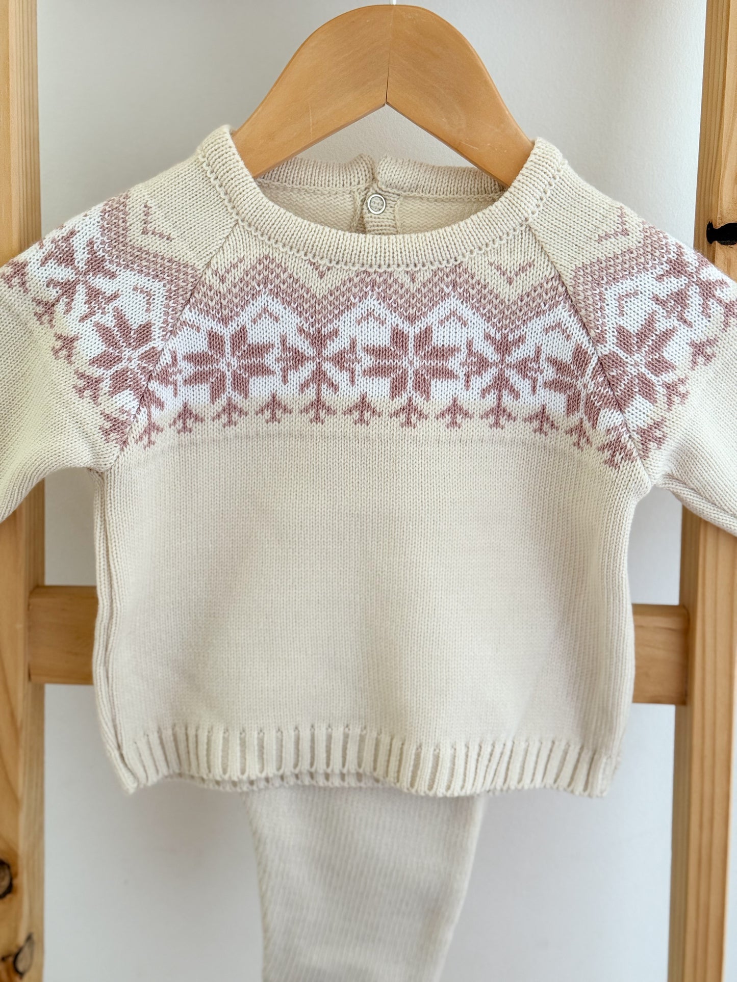 Conjunto Juanita Beige/Rosa Viejo