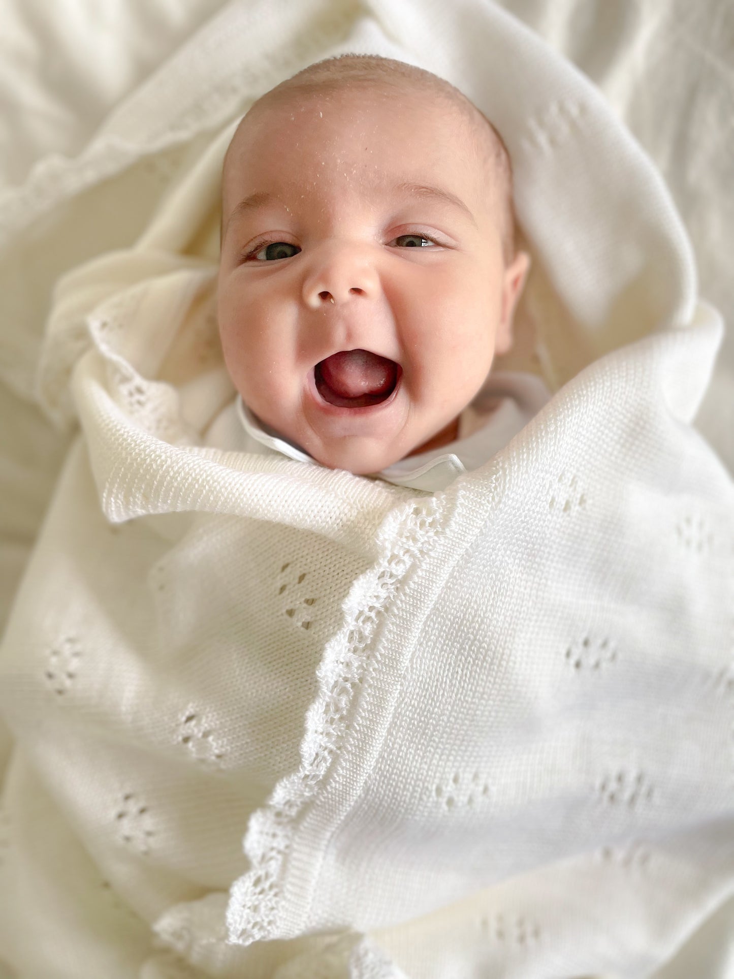 Manta Hortensia Blanco