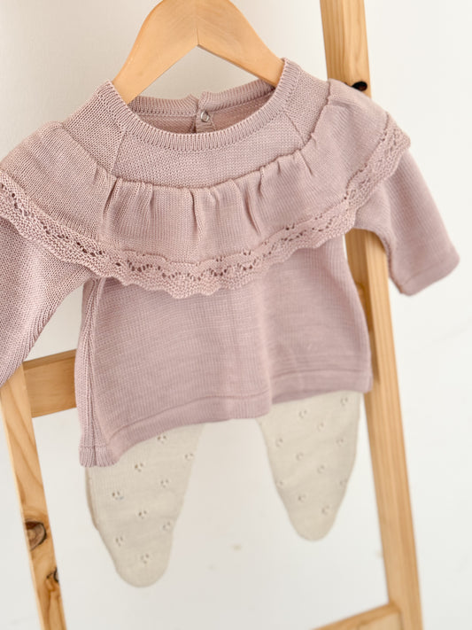 Conjunto Jacinta Rosa Viejo/Beige