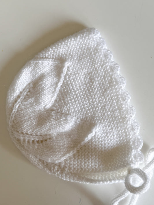 Gorro Hojas Blanco