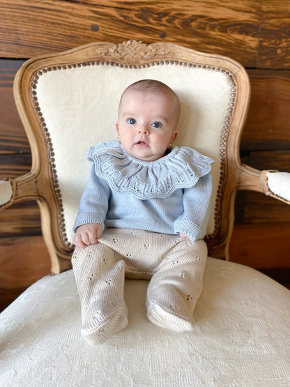 Conjunto Eloísa Celeste/Beige